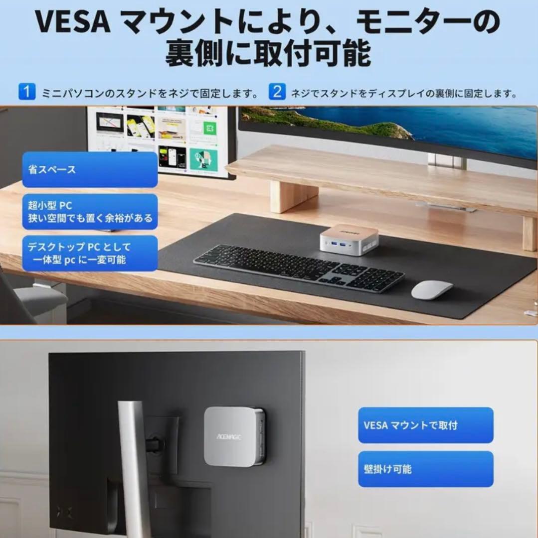 【新品】ACEMAGIC Vista Mini V1 ミニPC ブラック