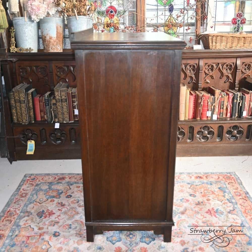 L3710-97 英国アンティーク オーク チェスト 5段 引き出し 収納 什器