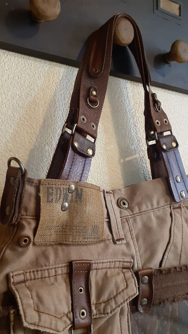 デニムリメイク★★★ MILITARY VINTAGE トートショルダー&腰袋付