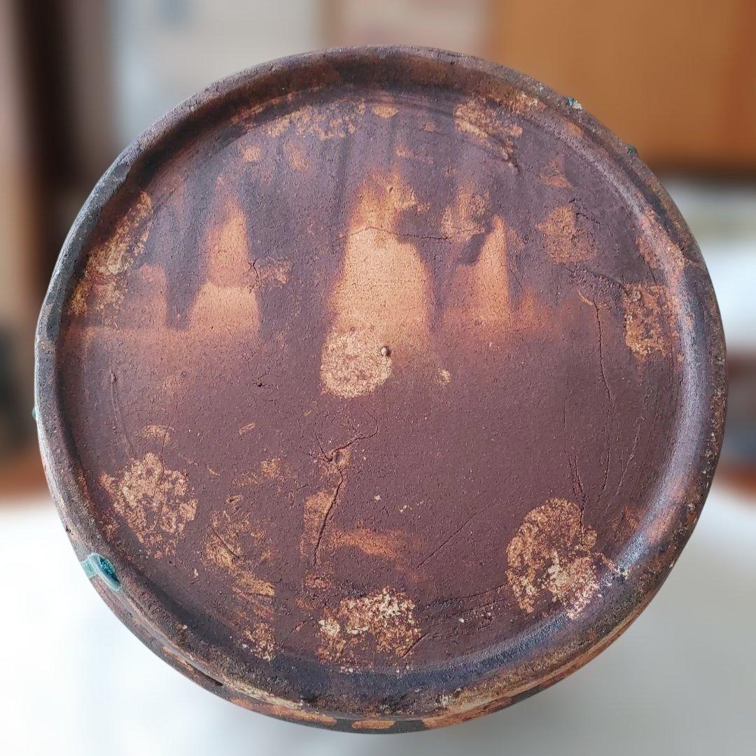 花器　置物　装飾品　手桶デザイン昭和ヴィンテージ　骨董品　益子焼