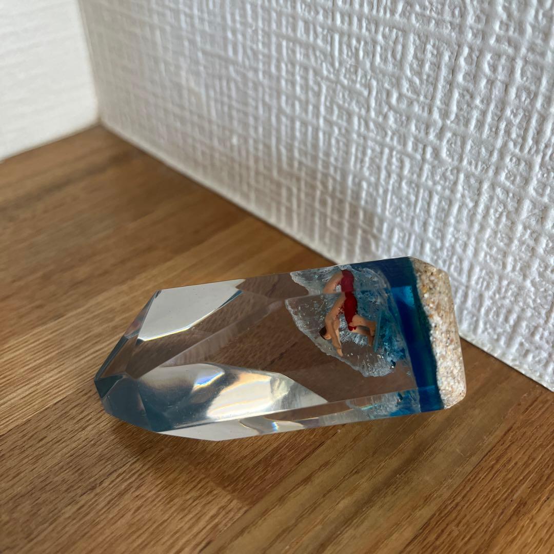 クリスタルキューブ サーフィンオブジェ ハンドメイド