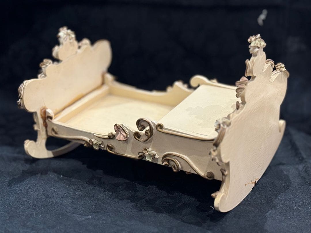 【アンティークReuge社オルゴール】スウィング　ベビーベッド