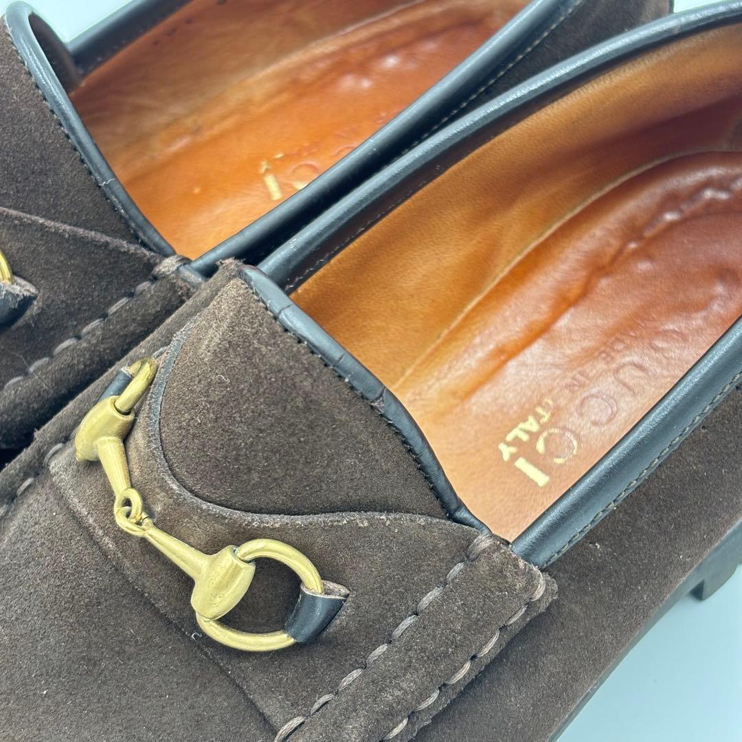 GUCCI グッチ ホースビット スエード ローファー 約23㎝ ブラウン
