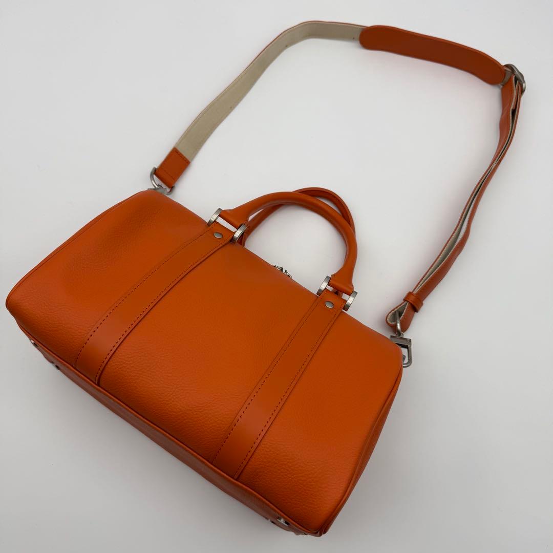 【極美品】MB エムビー ハイエンドレザー ショルダーバッグ オレンジ
