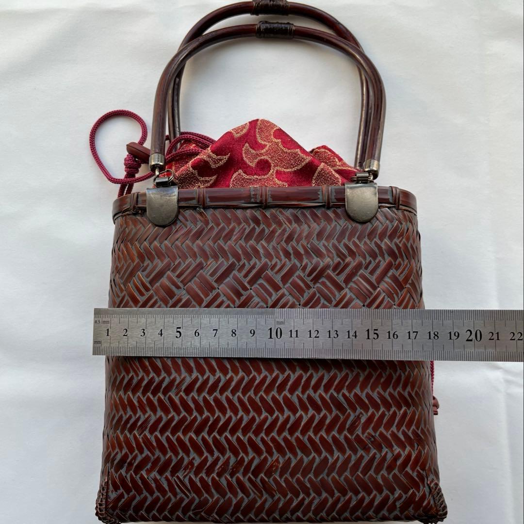 【竹籠バッグ２点セット】未使用　かごバッグ 浴衣 着物 竹細工 和装小物