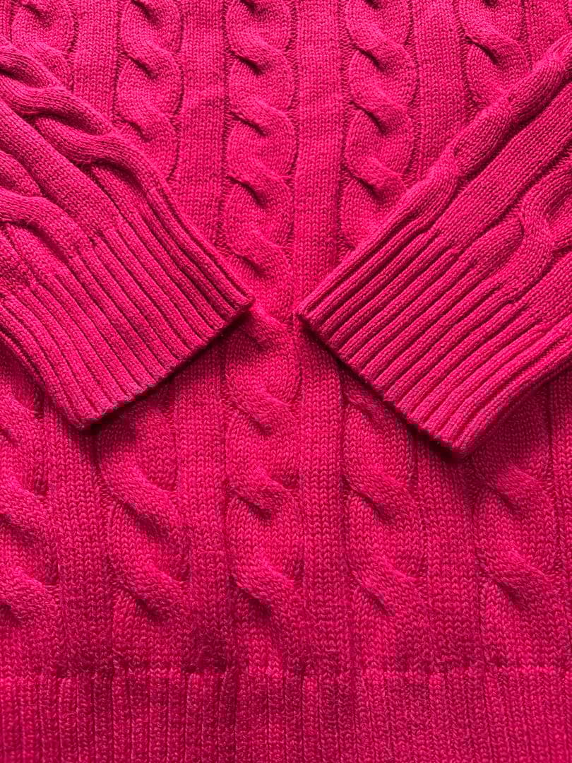 ✨POLO RALPH LAURENケーブルニット ネイビーポニー人気カラーQR