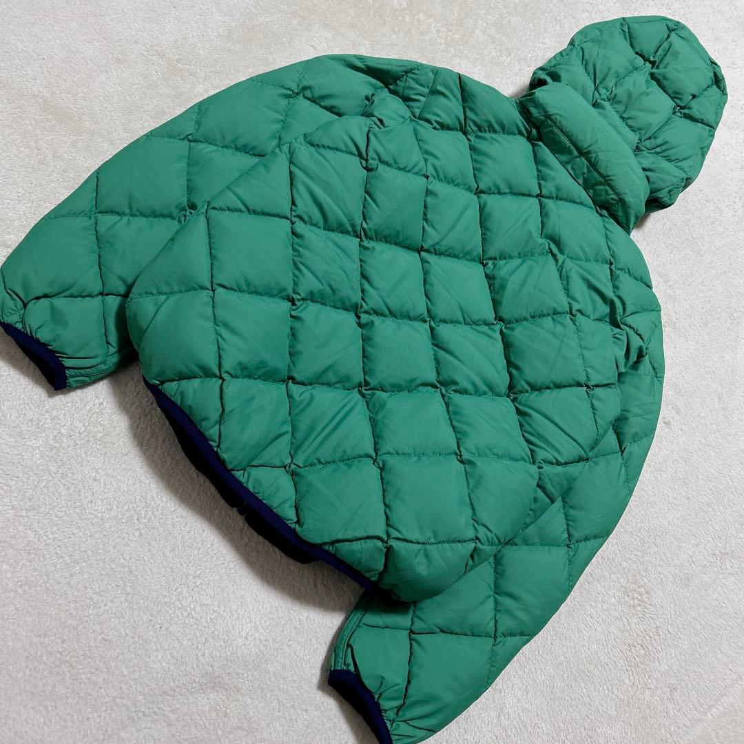 美品 mont-bell リバーシブル ダウンジャケット グリーン　ネイビー