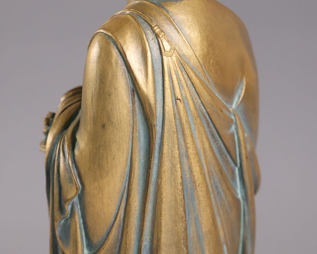 高村光雲 原型 聖徳太子御考養之像 高村規・識箱 銅像 ブロンズ【MA943】