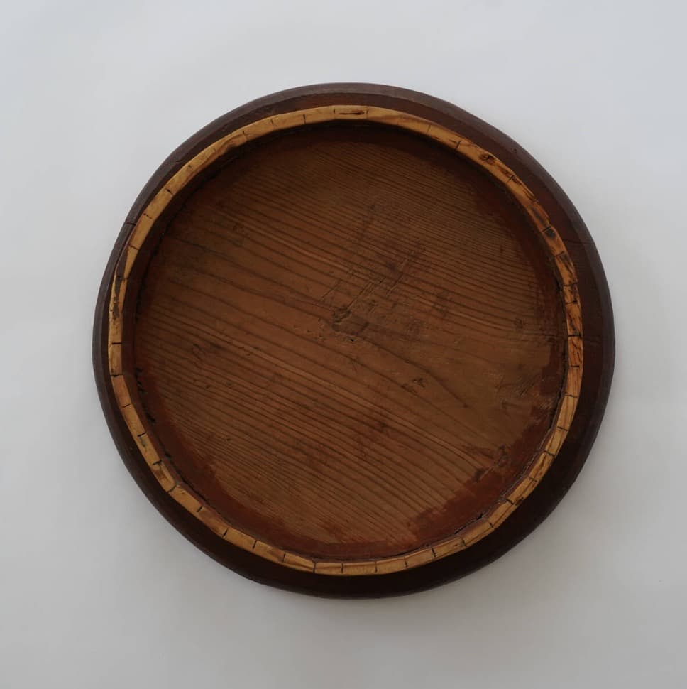 李朝 江原道 ハツリ盆 李氏朝鮮時代後期 / 李朝膳 江原盤 くりぬき盆