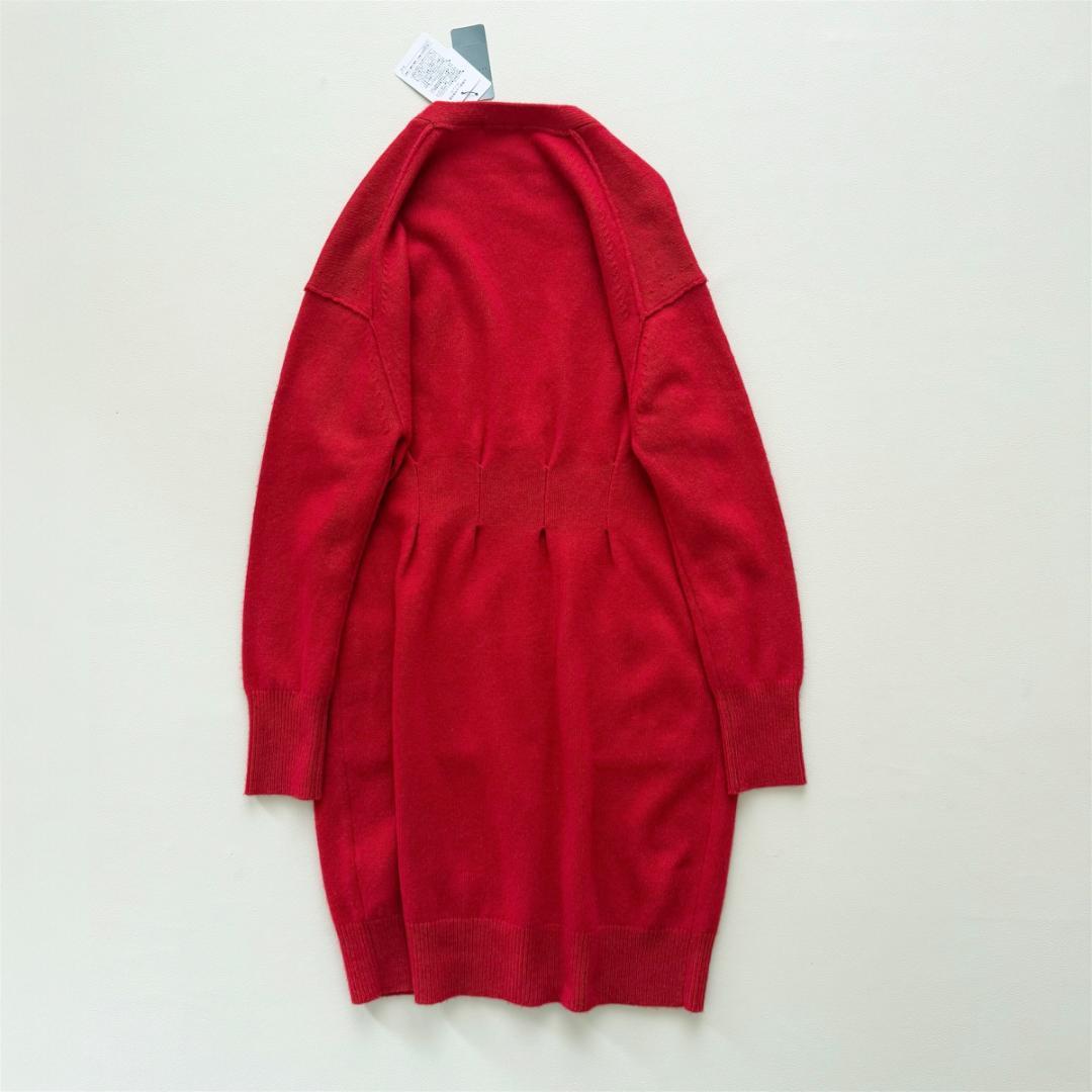 タグ付　ESTNATION ラムウール　ロングカーディガン 美シルエット