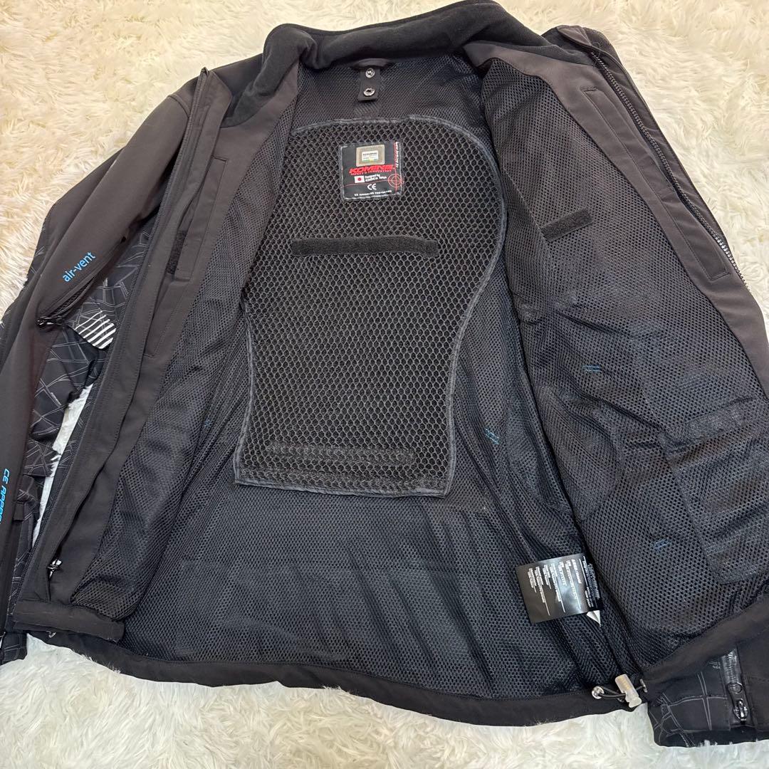 美品　コミネ プロテクトソフトシェルウィンターパーカー　脱着連結可能　黒　3L