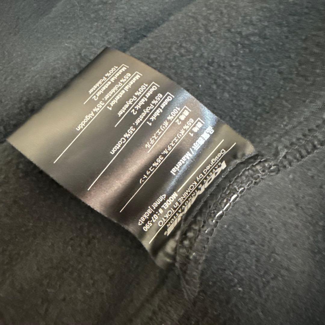 美品　コミネ プロテクトソフトシェルウィンターパーカー　脱着連結可能　黒　3L