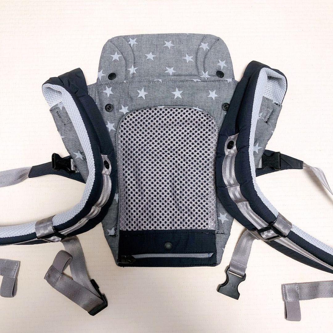 極美品 ミキハウス × ポグネー コラボ ベビーキャリア 抱っこ紐 ヒップシート