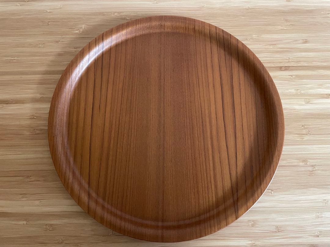 北欧ヴィンテージ  プライウッドチーク材トレイ