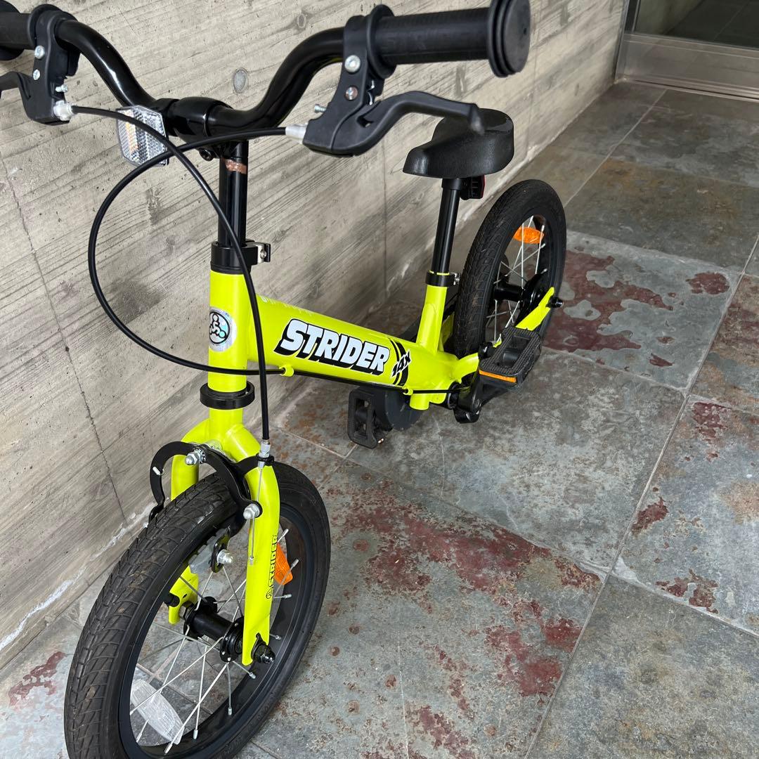 ※rie7030【直接取引限定STRIDER 14xキッズバイク イエロー