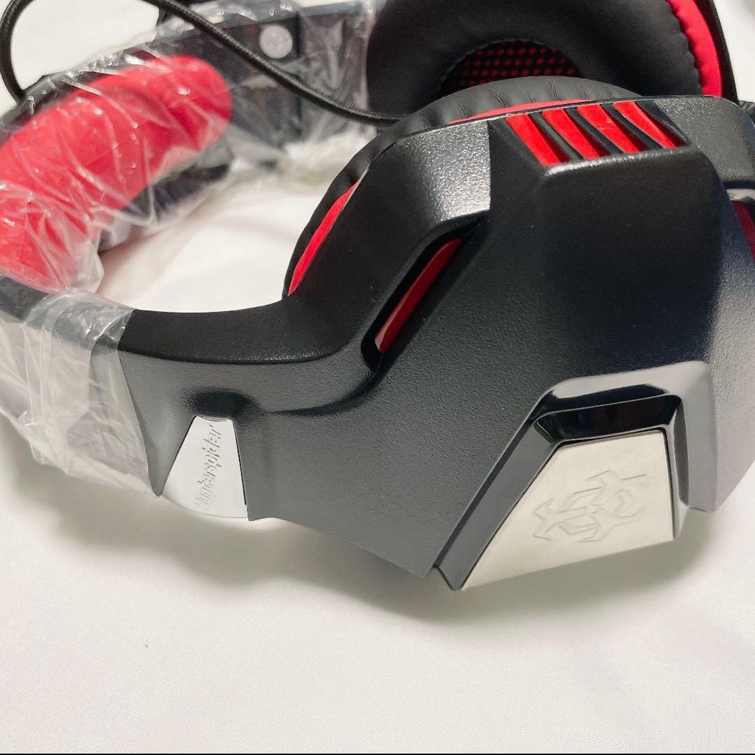 Hunterspiderゲーミングヘッドセットps 重低音強化 LEDマイク付き