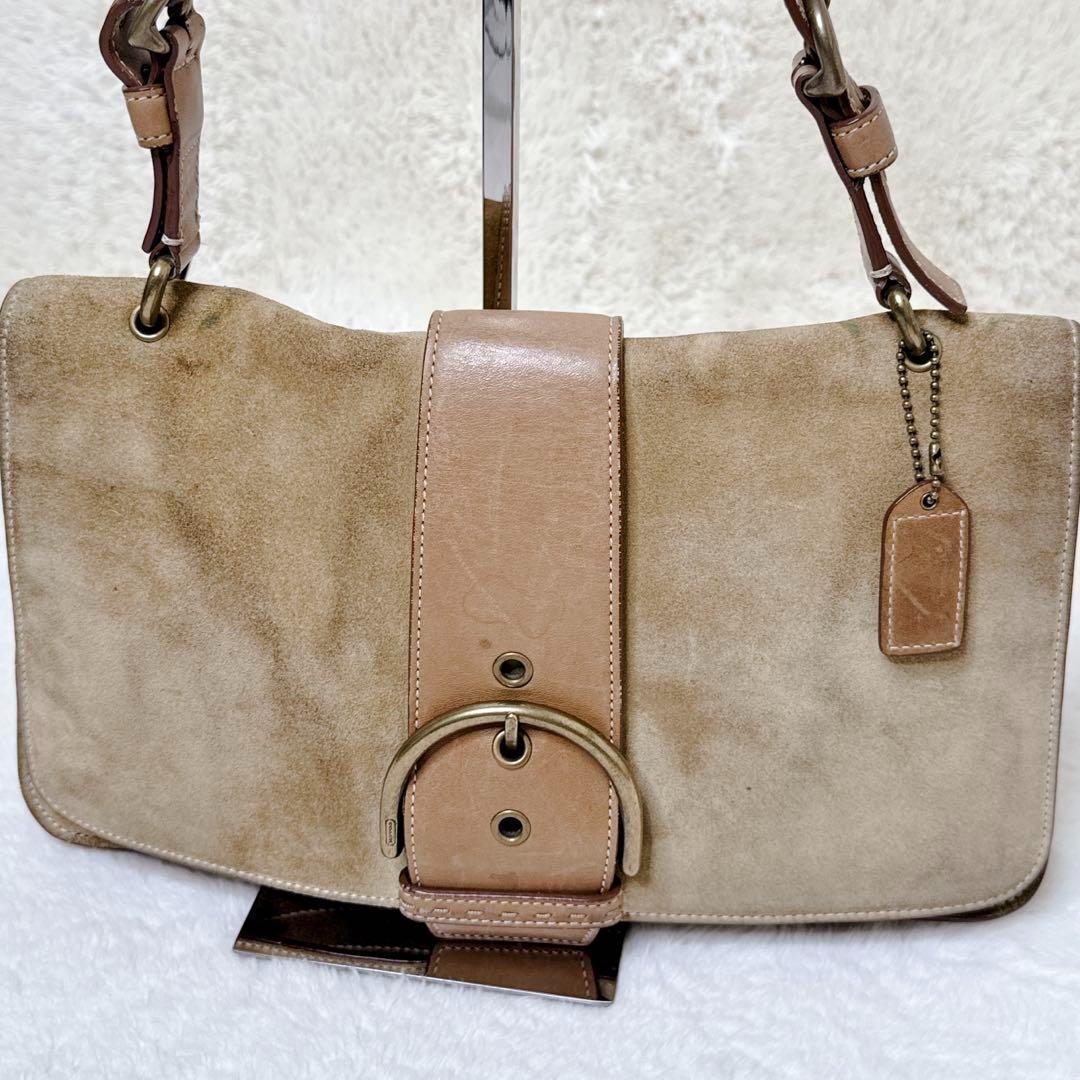 バッグ COACH Soho Suede Shoulder Accessory Bag