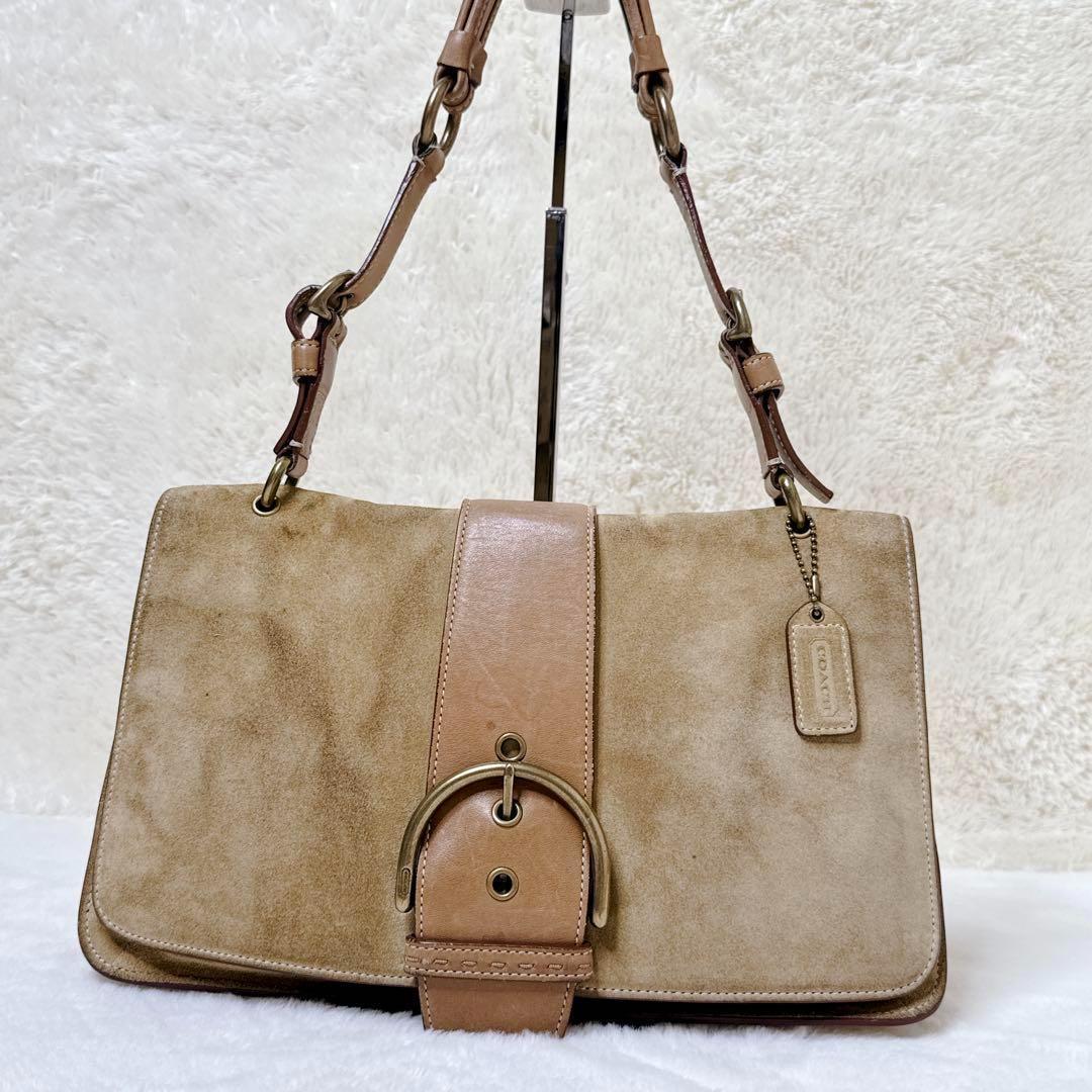 バッグ COACH Soho Suede Shoulder Accessory Bag
