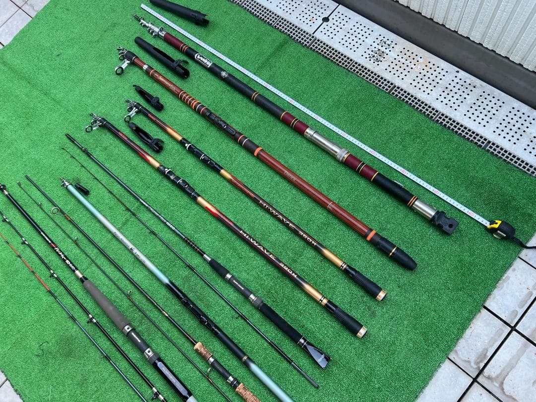 大*り様 磯竿・投げ竿 まとめ / がまかつ がま石 24号・HI-WAVE・サ