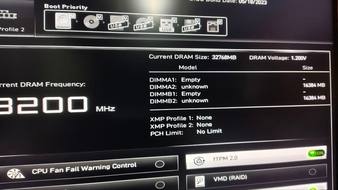 IntelCorei5-13500+マザボ、DDR4-3200-16GB×2