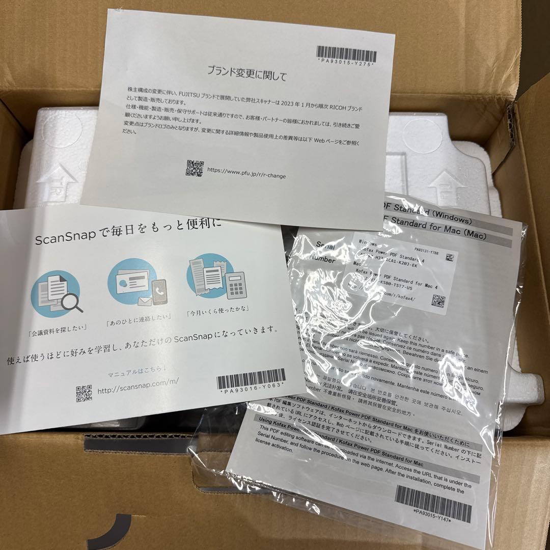 リコー PFU ドキュメントスキャナー ScanSnap iX1600