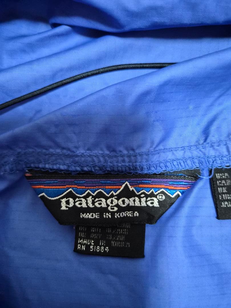 パタゴニア 三角タグ ナイロンアノラック M 80s ヴィンテージ 青ターコイズ