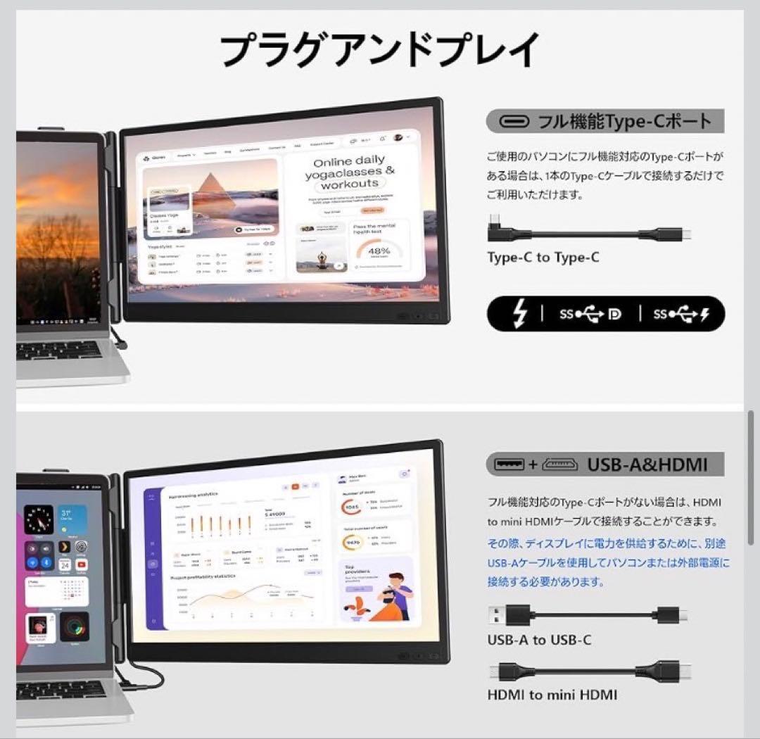 【新品未使用】laptomo KX2 14インチ デュアルディスプレイFHD