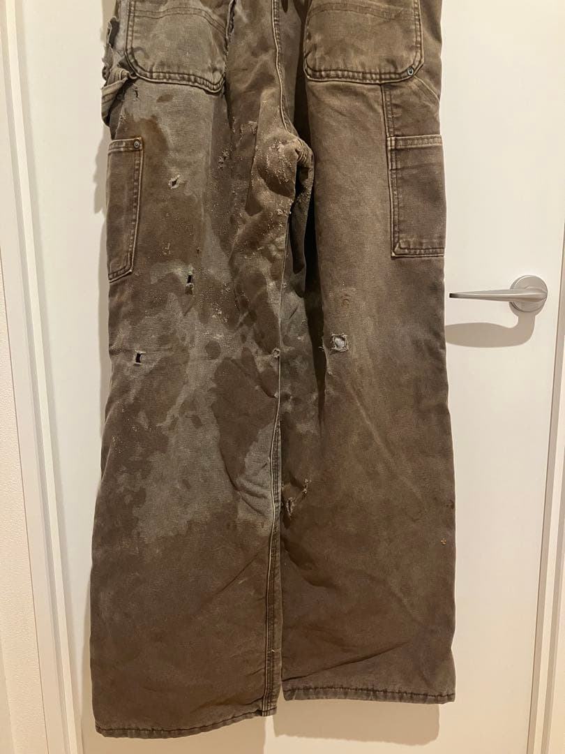 f*i様 激渋　美ボロ　Carhartt ダブルニー　オーバーオール usa製