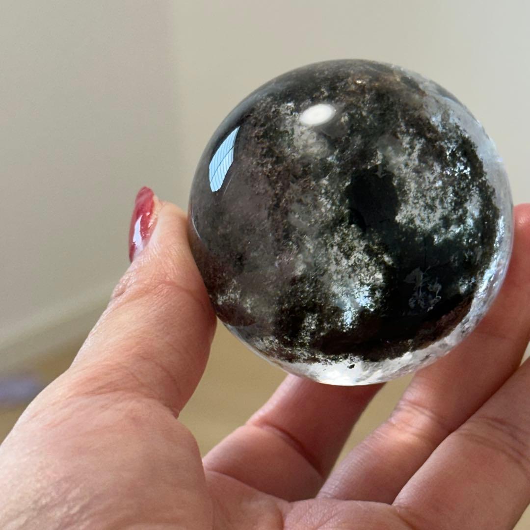 激安SALE【高品質】 約5.3cmガーデンクォーツスフィア 天然石 浄化