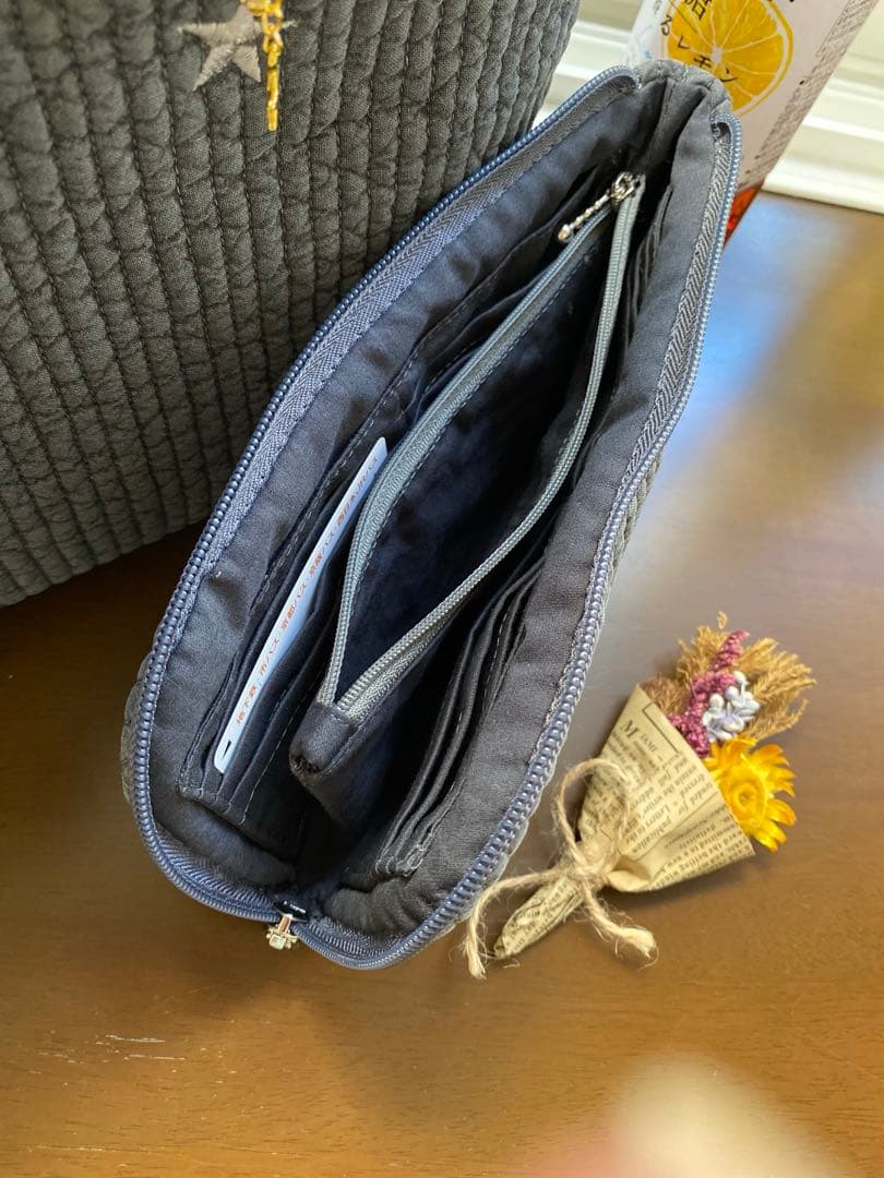 KORO　ダークグレー×ムーンスター　3ルームズバッグ　ヌビ バッグ