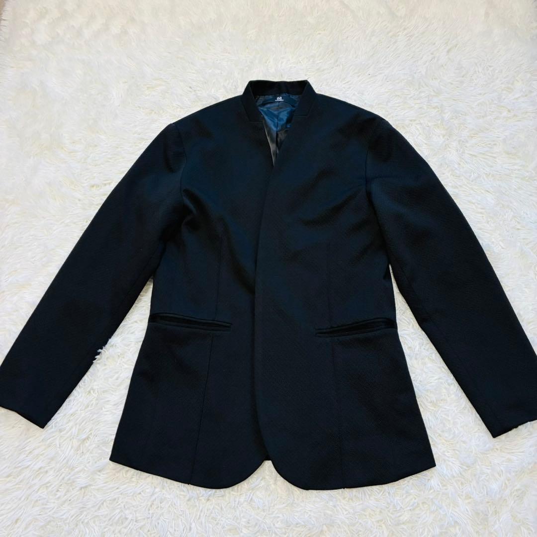 CAMBIO セットアップ ノーカラージャケット 織り柄 M（B322）