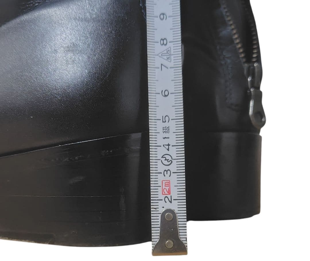 PADRONE パドローネ バックジップレザーヒールブーツ 40