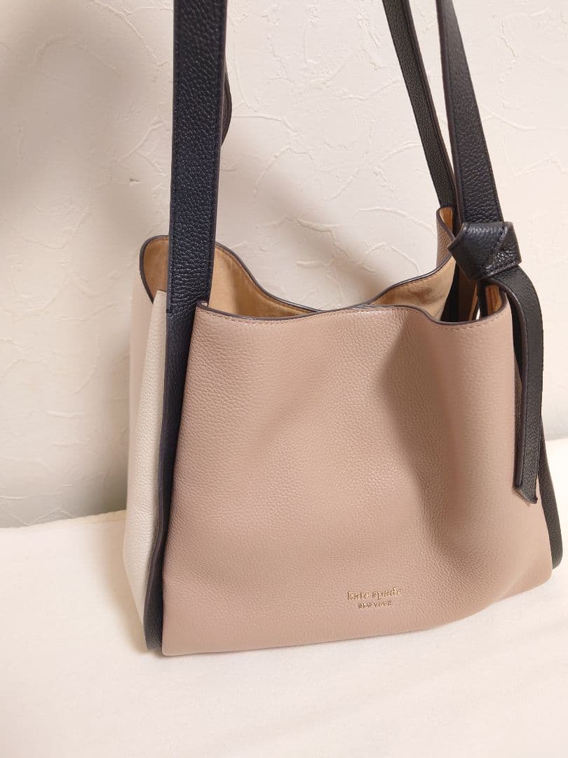 kate spade ノット カラーブロック ラージ ショルダーバッグ