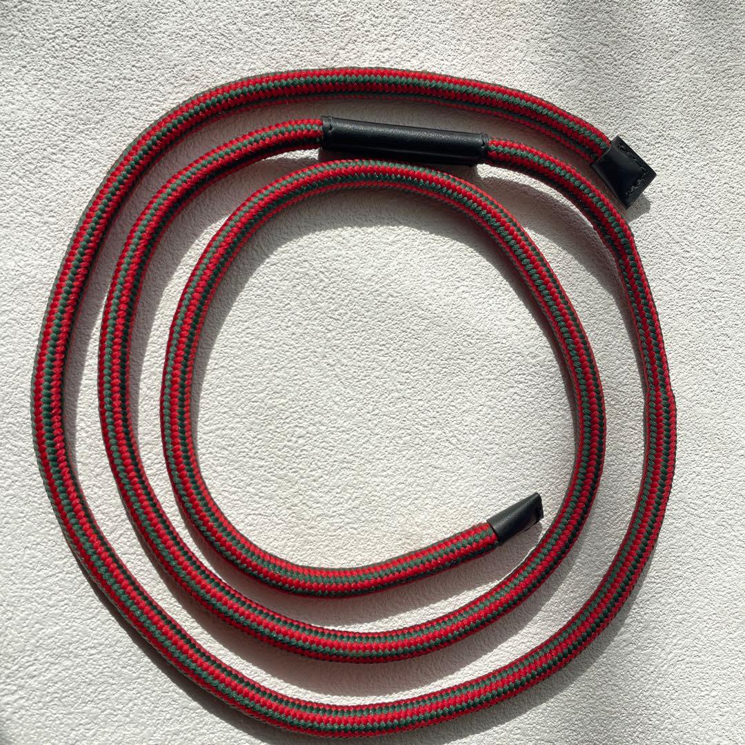 【激レア】GUCCI グッチ シェリーライン キャンバス×レザー ロープベルト