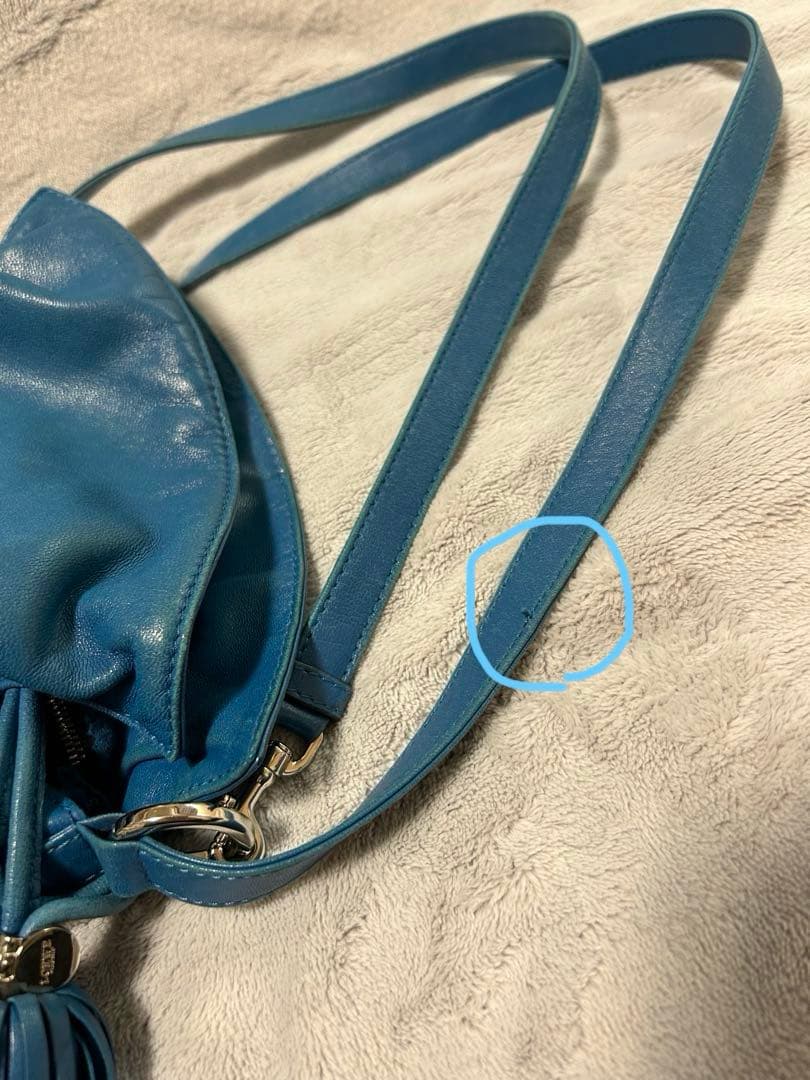 【※最終】LOEWE フラメンコ ブルー ショルダーバッグ