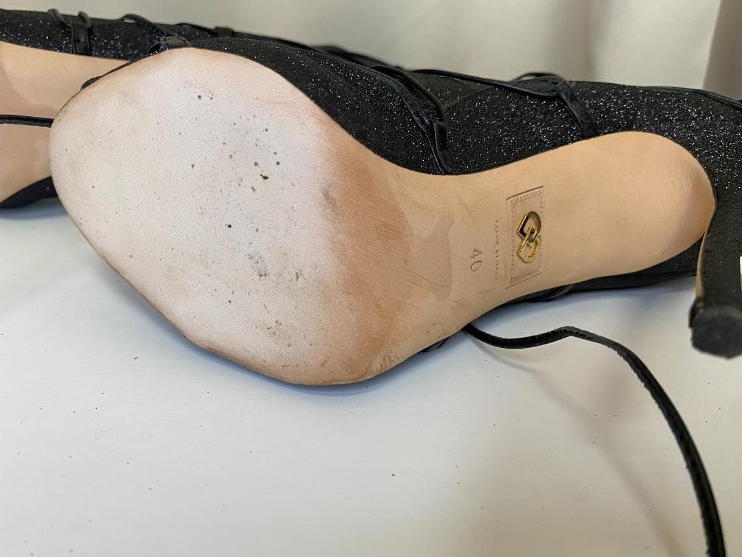 Dsquared2 グリッター レースアップオープントゥブーツ