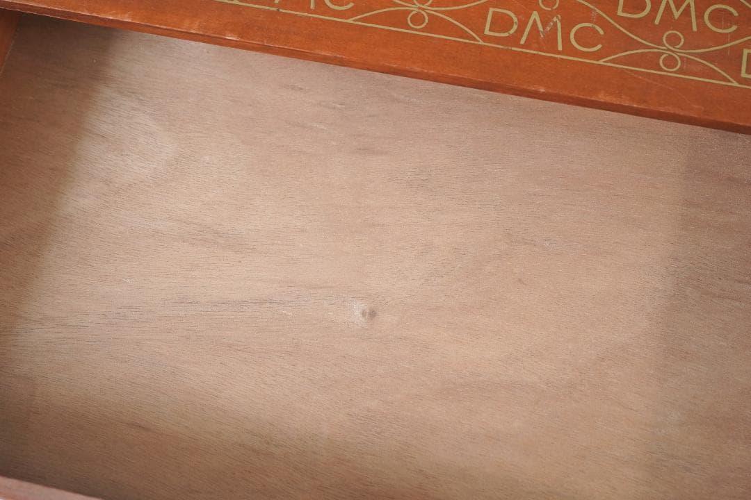 古い糸メーカーの引き出し フランス・DMC スプールキャビネット ウッドラック