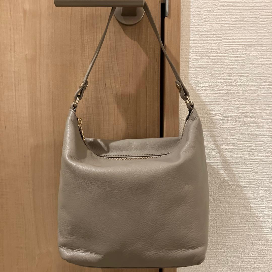 ☆最終お値下げ☆ラシット ソフトレザーショルダーバッグ　2way グレージュ