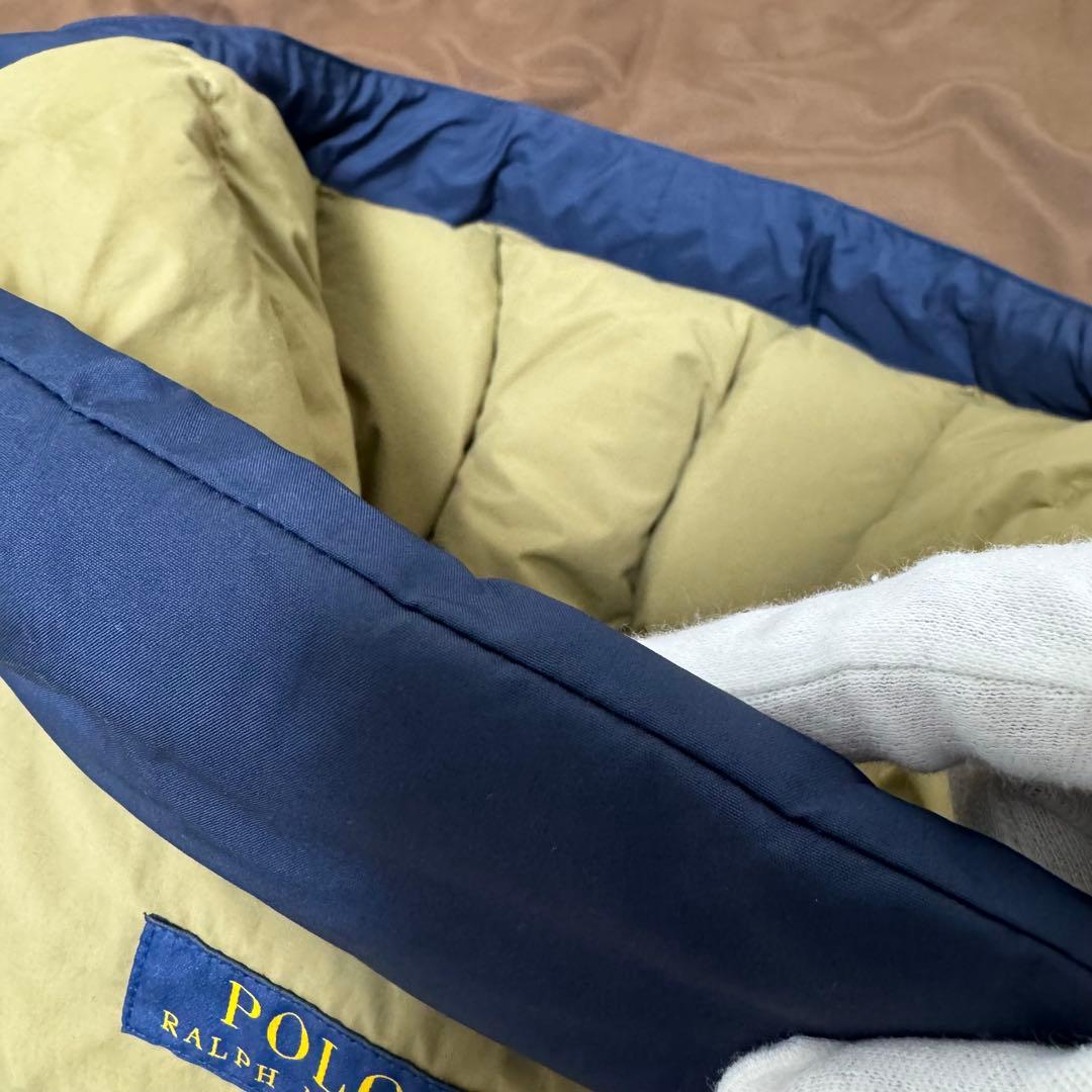 【新品同様】サイズL ポロ　ラルフローレン　ダウンベスト ネイビー　ポニー