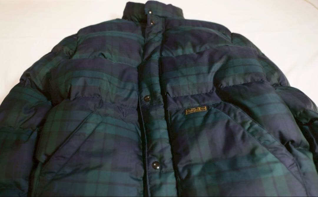 B*V様 90s ラルフローレン ダウン XL ブラックウォッチ 幅広 短丈 チ