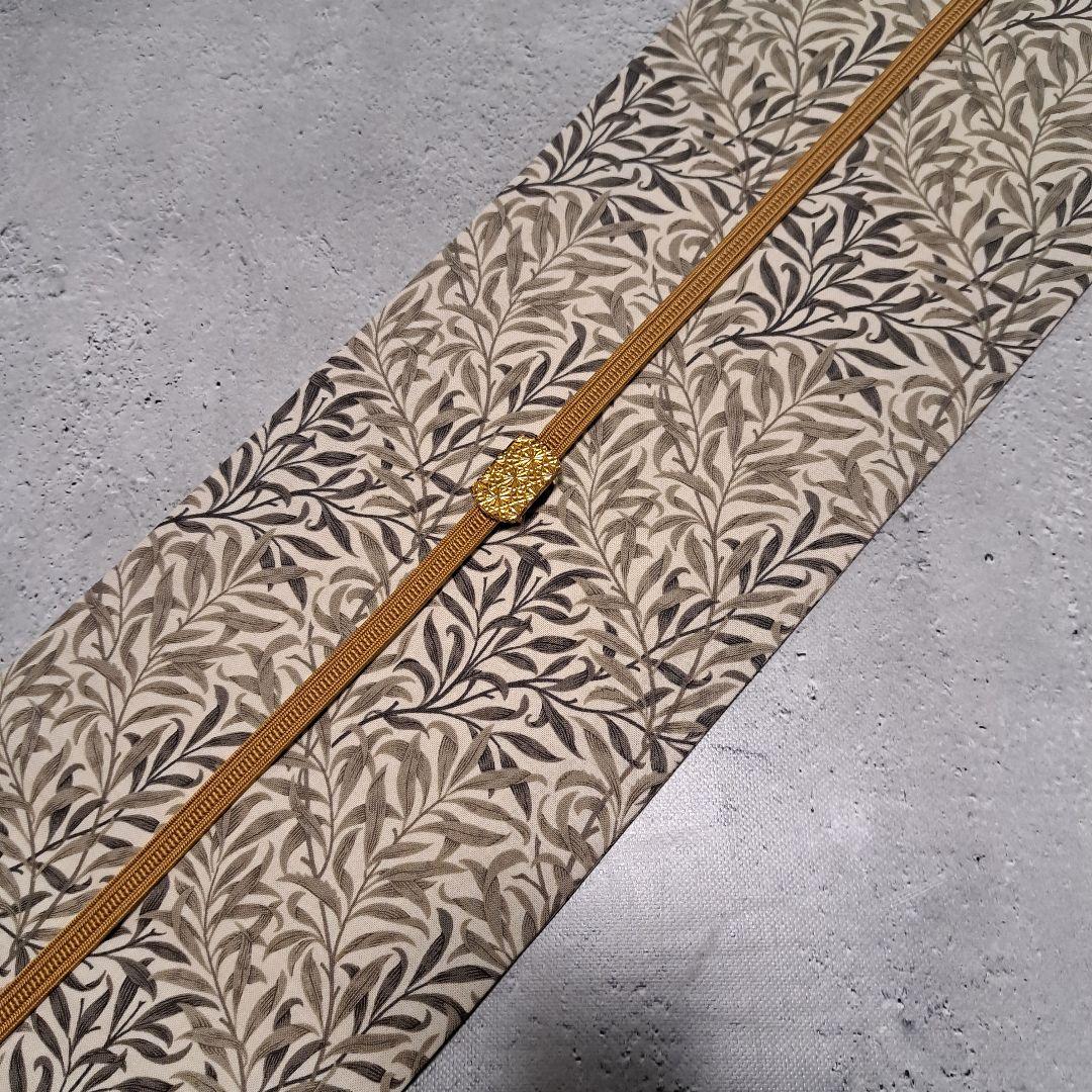 半幅帯　長尺　ウィリアムモリス　ピンパーネル×ウィローボゥ　リバーシブル