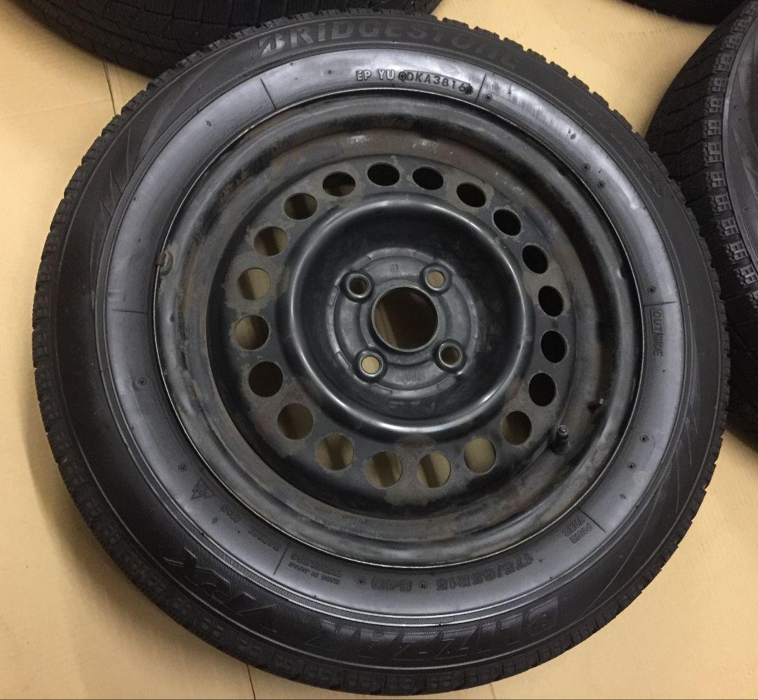インサイト 純正15インチ スチールホイール 4本 スタッドレス ブリザック