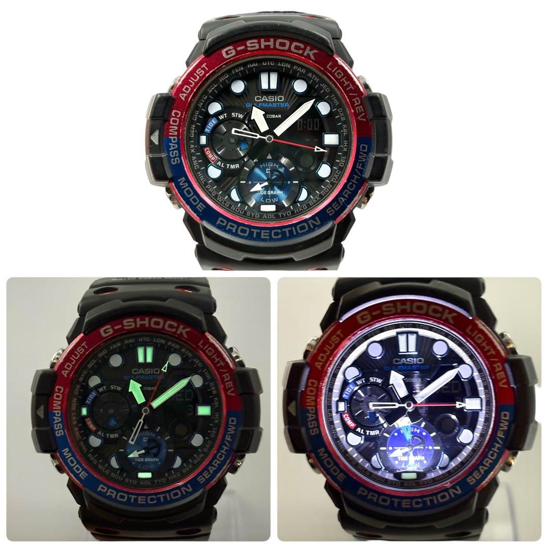レア G-SHOCK ガルフマスター アナデジ 腕時計 ブラック ペプシカラー