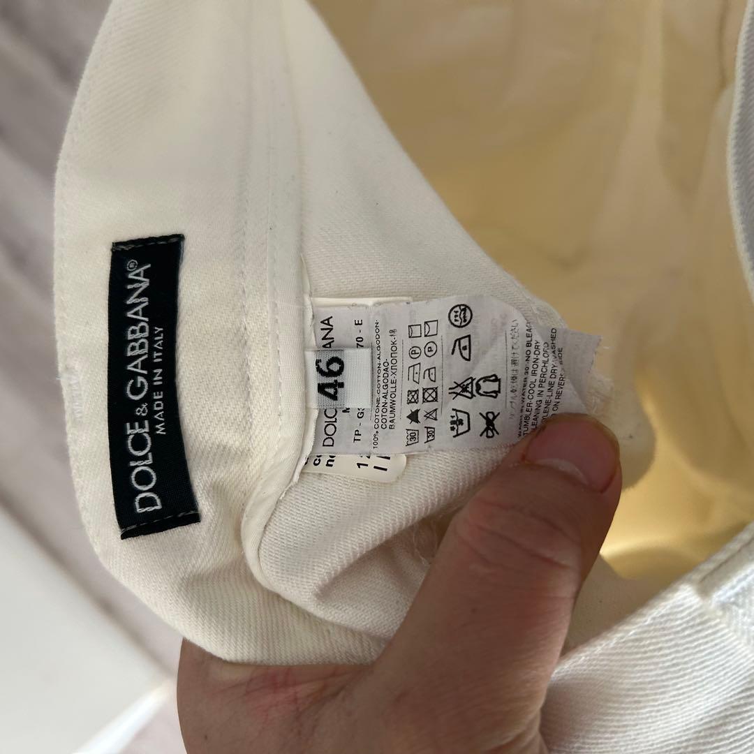 Dolce & Gabbana イタリア製 ストレートデニム ホワイト　46