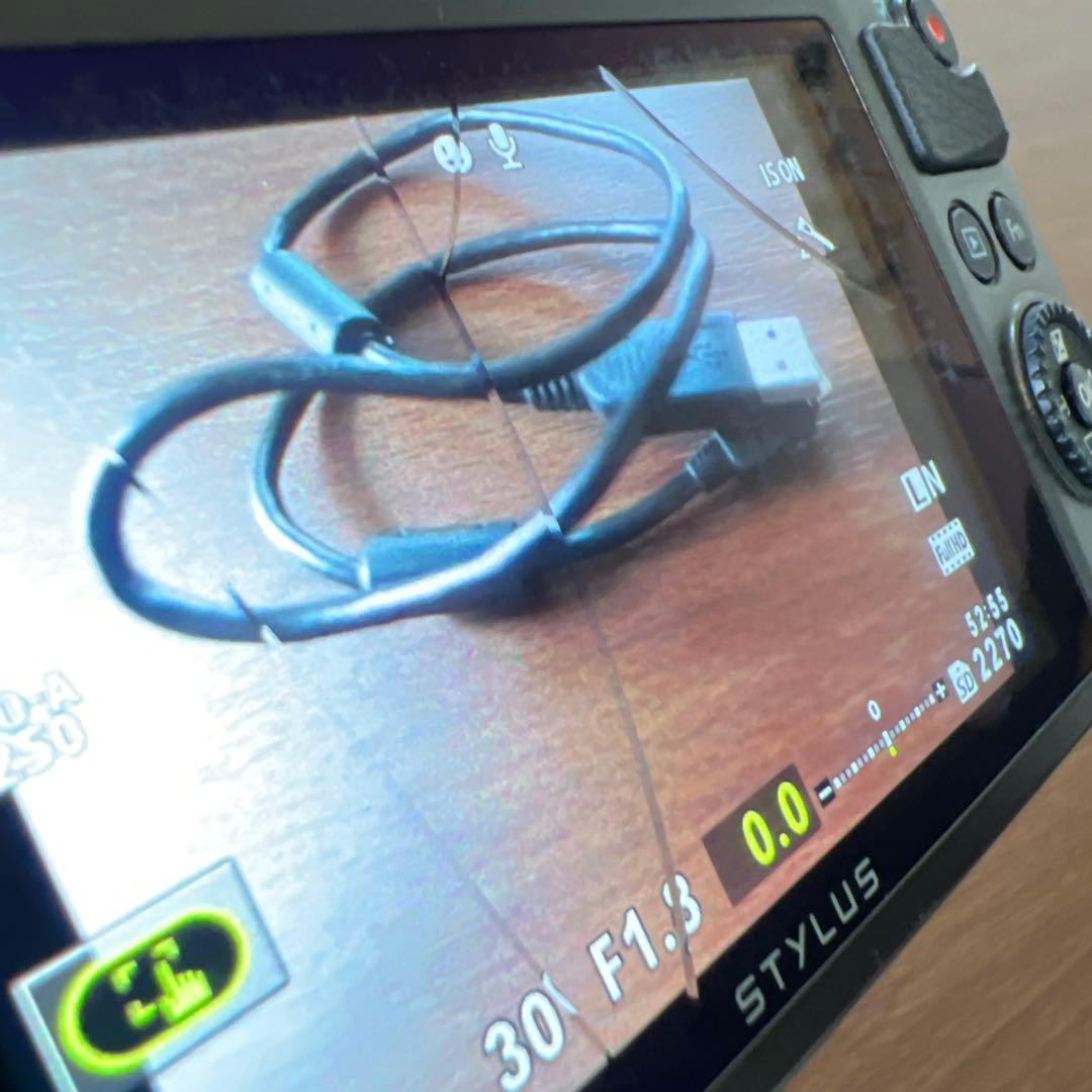 【説明書付き】OLYMPUS STYLUS XZ-10 画面割れ有り