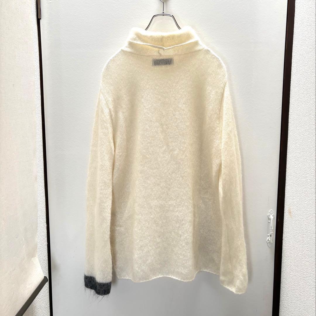 RUDE GALLERY モヘア　タートルネック　ニット　白　グレー　ウール
