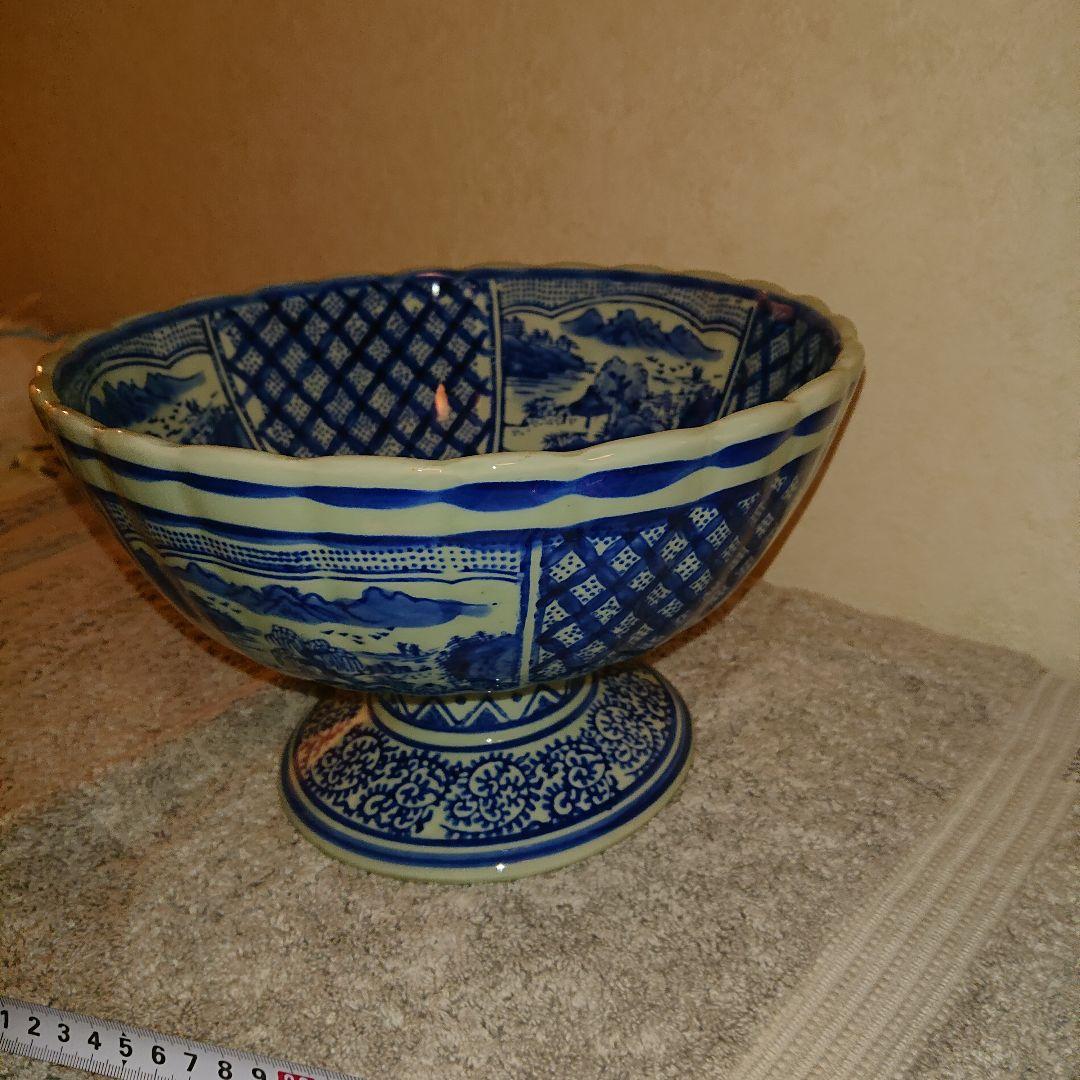 古伊万里、染付、蛸唐草文、器盃洗