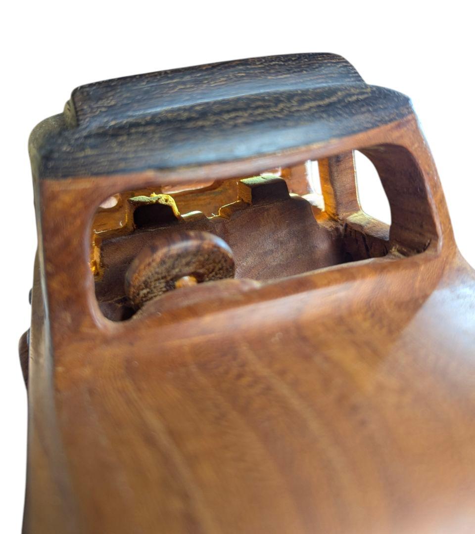 展示品 木村昇生 欅紫 檀 ケヤキ 木彫り クラシックカー 希少