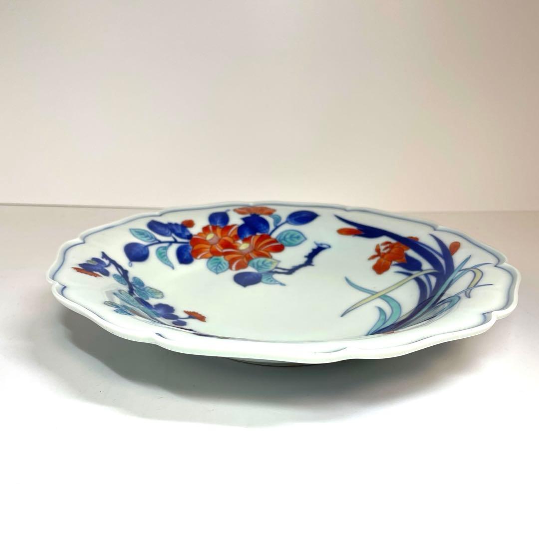 十三代 今右衛門 錦色鍋島 皿 菓子器 花絵