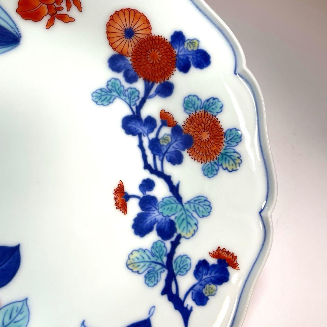 十三代 今右衛門 錦色鍋島 皿 菓子器 花絵